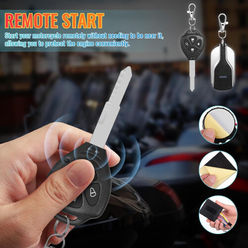 Motorcycle Security System Remote Start Anti-Theft Alarm with Vehicle Location Function 2