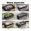 CD Storage Box, CD Case Holder with Handles, Lid and Clear Window Stackable CD Organizer Box 4