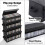 CD Storage Box, CD Case Holder with Handles, Lid and Clear Window Stackable CD Organizer Box 5