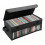 CD Storage Box, CD Case Holder with Handles, Lid and Clear Window Stackable CD Organizer Box 7