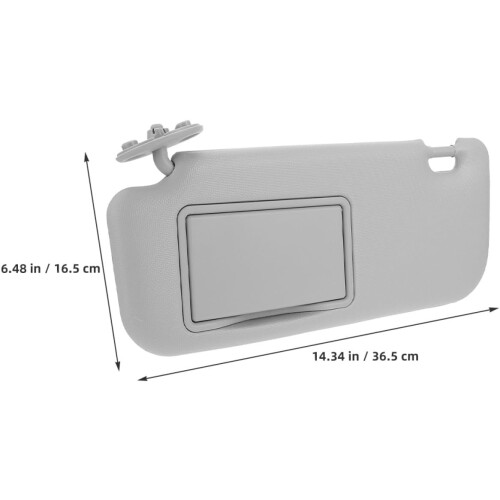 Driver Side Sun Visor Extender with Makeup Mirror Grey for Levin 1