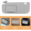 Driver Side Sun Visor Extender with Makeup Mirror Grey for Levin 7