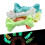 Night Visibility Shoelaces Multiple-fluorescent green 120cm 2