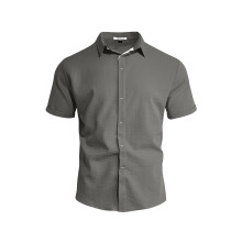 (Dark Khaki, XXXL) Herr Enfärgad Casual Cardigan med Knappar