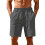 (Gray, M) Men's Summer Loose Drawstring Pineapple Check Composite Shorts Beach Pants 1
