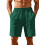 (Green, M) Men's Summer Loose Drawstring Pineapple Check Composite Shorts Beach Pants 1