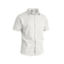 (White, S) Herr Enfärgad Casual Cardigan med Knappar