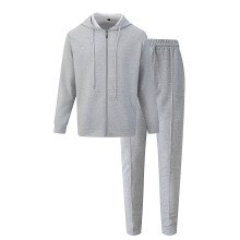 (Gray, L) Herren-Strickjacke und -hose mit Kapuze und Reißverschluss – Lässiger Sport-Hoodie