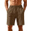 (Camel, XL) Men's Summer Loose Drawstring Pineapple Check Composite Shorts Beach Pants 1