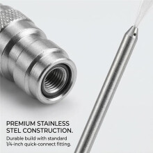 6 Pack Stainless Steel High Pressure Washer Nozzle Kit, Straight/Side Spraying Nozzles,for Washing Machine & Ac Cleaning