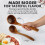 Wooden Spoon Kitchen 5-Piece Set: Comfortable Non-Stick Spatula, Spatula Separator, Fork, Serving Spoon 3