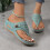 Modieuze wedge-platform-slippers voor dames met ademend-Wit 42 6