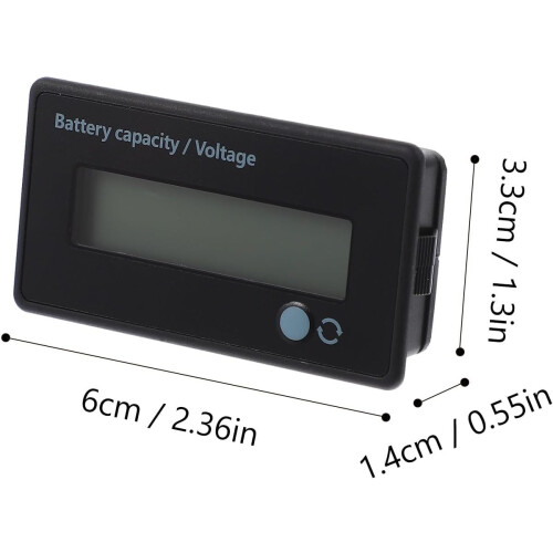2 τεμάχια LCD οθόνη χωρητικότητας μπαταρίας, δοκιμαστής μπαταρίας οχήματος 6-63V 1