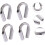 8pcs Stainless Cable Clamps Thimble Rigging for Cable Fixing Workpiece Wire 4