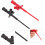 2pcs Insulated Test Hook Clips 4mm Banana Socket, High Voltage Flexible Piercing Probe Clips 8
