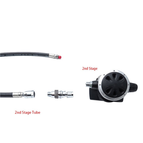 Diving Full Face Mask Second Stage  Regulator Chrome Plated Copper Quick Connect/Disconnect Self-Locking Connector 2