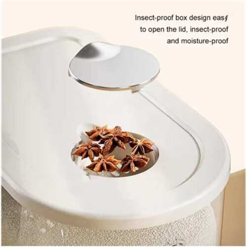 Automatic Rice Dispenser 10KG Large Capacity Insect Proof Sealed Grain Storage Container Keep Dry Fresh 2