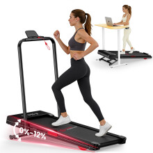 BIGZZIA Y3 Passadeira Dobrável com Inclinação Automática 12%, 10 km/h, Equipamento Fitness