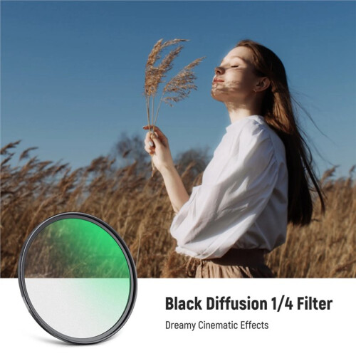 1/4 Black Mist Diffusion Camera Lens Filter 58mm Cinematic Dreamy Effect Filter 1