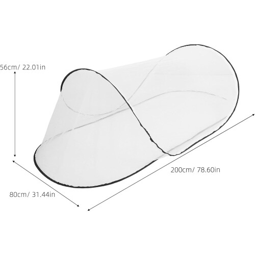 Pop up Mosquito Net para cama com conforto respirável e material de nylon leve 1