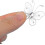 50pcs Butterfly Craft Decorations White Metal Cloth Simulation Three-Dimensional 4