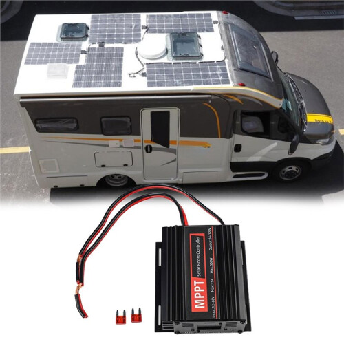 15A 550W MPPT Solar Controller Booster 12V-50V Input Booster 24-88V Charger for OLED LCD Display Solar Boost Controller 1