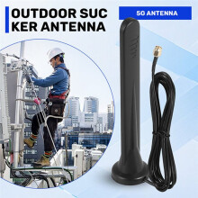 Antenna 5G LTE, Amplificatore di Segnale Omnidirezionale 4G, Connettore SMA TS9, Antenna Esterna con Base Magnetica Ad Alto Guadagno da 15 DBi.