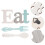 3pcs Wooden Eat Sign Wall Decor Set Fork and Spoon 6