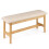 Bambusbank mit Kunstlederkissen, 100 cm, Beige 1