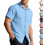 (White, S) Men's Buttoned Short Sleeve Hawaiian Solid Polo Casual Shirt 2