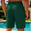 (Gray, M) Men's Summer Loose Drawstring Pineapple Check Composite Shorts Beach Pants 4