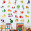 Letter Wall Sticker PVC Cartoon Fruit and Vegetable Pattern Self-Adhesive Educational Decal 4