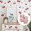 Peel and Stick Cherry Wall Sticker Set PVC DIY Wall Decal with Delicate Pattern 8