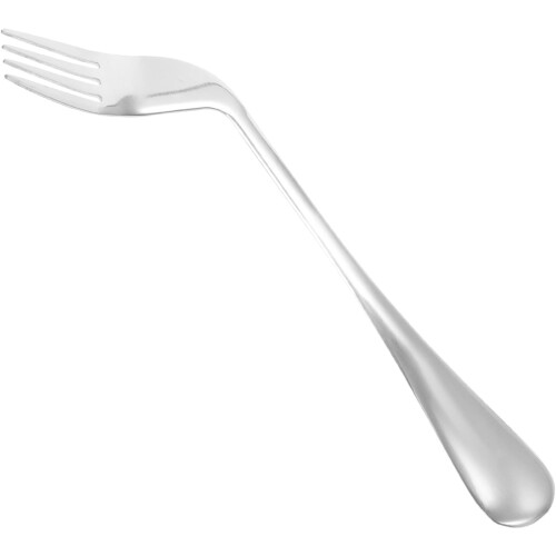 2pcs garfo ergonômico leve garfos para meninos e meninas aço inoxidável angular comer 2