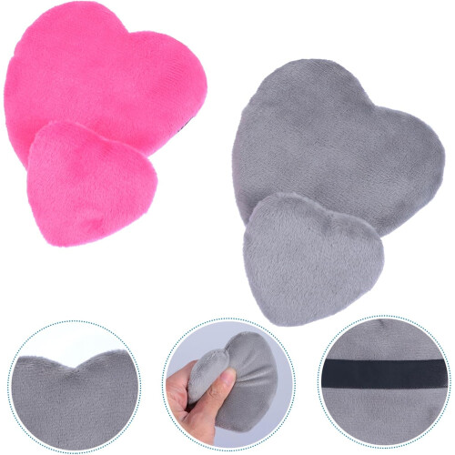 8 borlas de algodón con forma de corazón para aplicar polvos sueltos en el rostro. 1