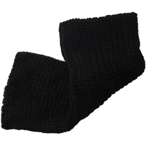 Scarf Winter Knitted Wool Scarf (black)