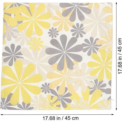Housses de coussin décoratives jaune jaune, 4 pièces, couleur inaltérable 1