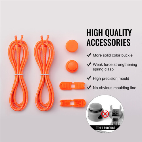 Elastische Schnürsenkel ohne Binden Orange 1