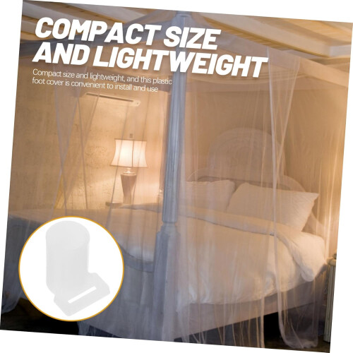 4pcs Bed Net Bracket Rod Tips Plastic Pole Covers for Insect Netting Mosquito Net Pole Foot Covers 2