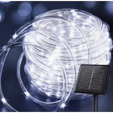 32m300LED Solar Lights String Rope strip Lights Waterproof For Garden Decoration White 8 modes