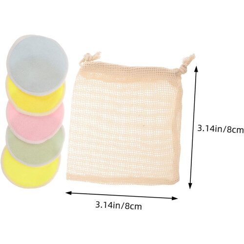 15pcs Reusable Makeup Remover Pad Double-sided Printed Cleaning Pads 1