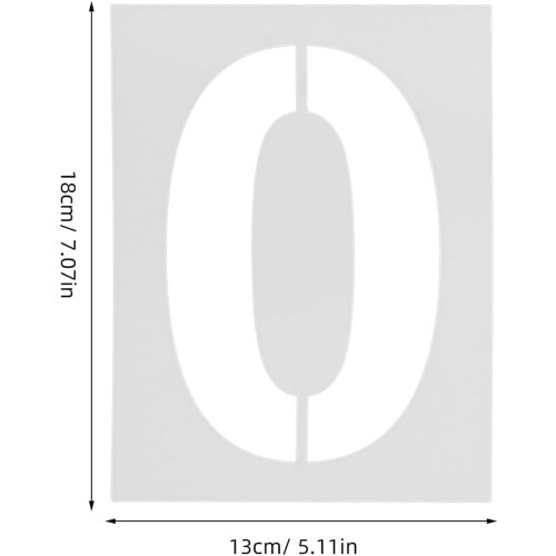 10pcs Large Number Stencils Reusable Plastic Drawing Templates 1