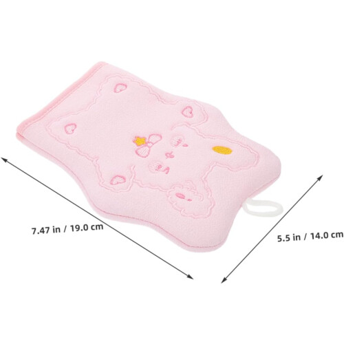 2pcs Rabbit Embroidered Exfoliating Bath Mitts Deep Cleaning Body Scrubber Gloves 1