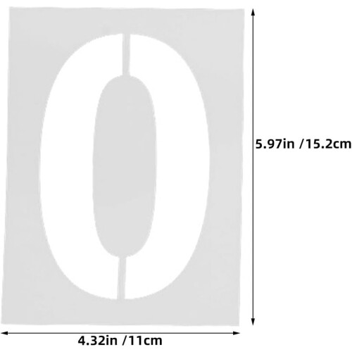 10Pcs Large Plastic Number Stencils 5 Inch Reusable Address Templates 1