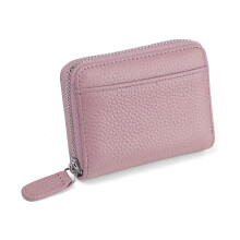 Neues RFID-blockierendes Kartenetui aus Leder mit 20 Kartenfächern Pink