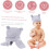Cappellino e guantini protettivi antigraffio per neonati e bambini piccoli, colore grigio. 7