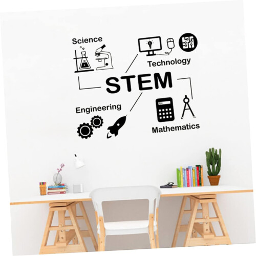 Science Wall Sticker Decals Peel and Stick, Stem Educational Wall Décor 2