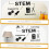 Science Wall Sticker Decals Peel and Stick, Stem Educational Wall Décor 8