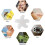 10pcs White Flower-shaped Oil Absorbing Sponge High Efficiency Pool Filter Sponge 5