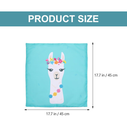 4pcs Decorative Pattern Pillowcase Decorative Throw Pillow Cover Alpaca Design Polyester 1